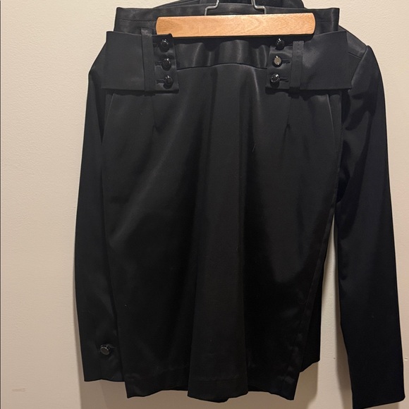 Mango Suit Sleek Black Jacket and Skirt - Picture 6 of 7